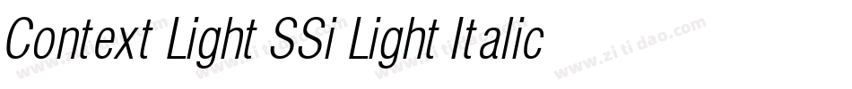 Context Light SSi Light Italic字体转换